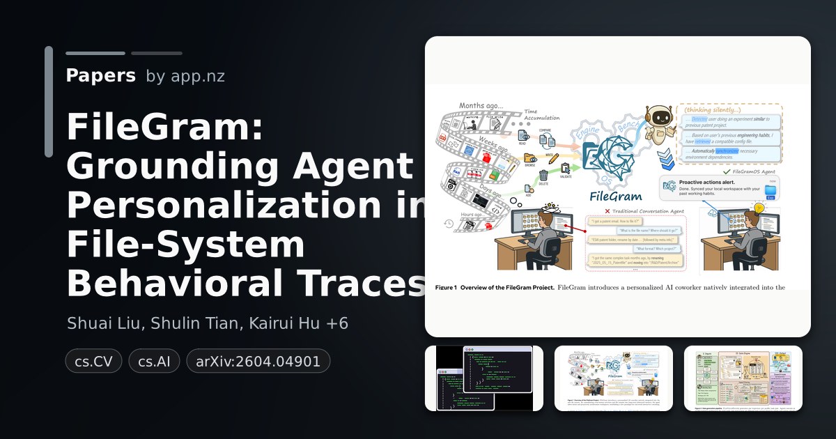 FileGram: Grounding Agent Personalization in File-System Behavioral ...