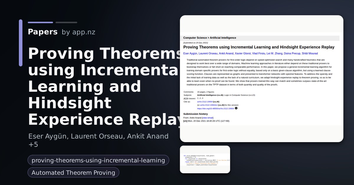 Proving Theorems using Incremental Learning and Hindsight Experience ...