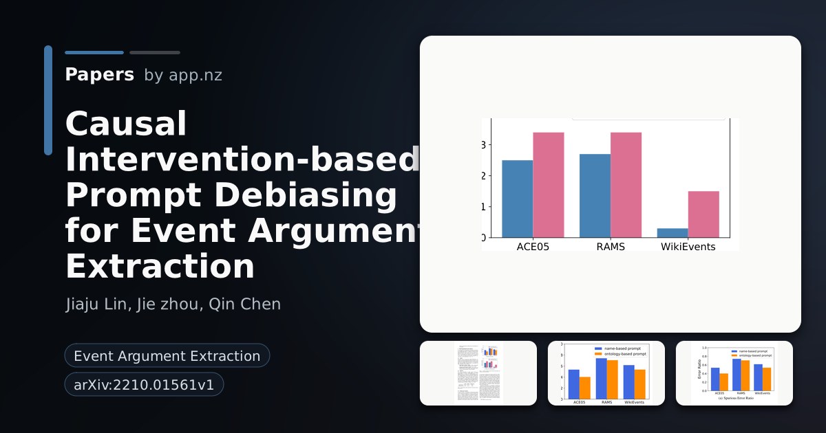 Causal Intervention-based Prompt Debiasing for Event Argument ...