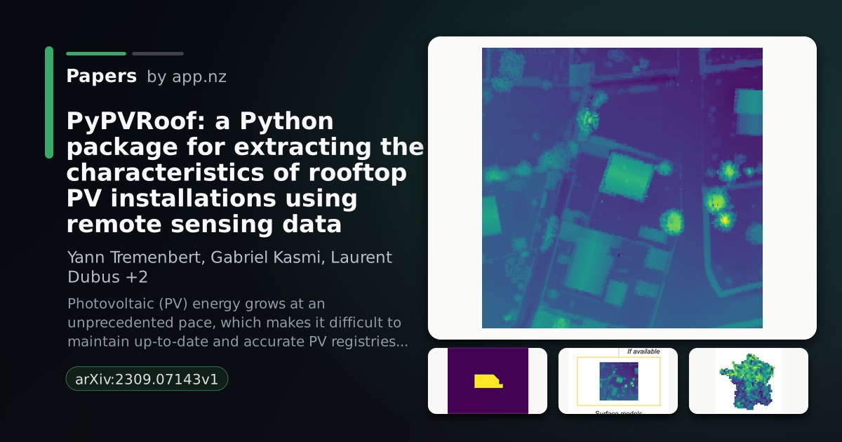 PyPVRoof: a Python package for extracting the characteristics of ...