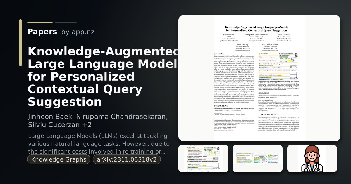 Knowledge-Augmented Large Language Models for Personalized Contextual ...