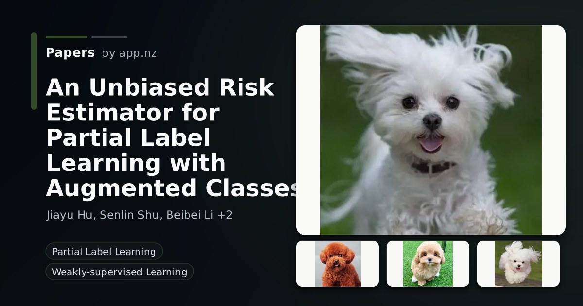 An Unbiased Risk Estimator for Partial Label Learning with Augmented ...