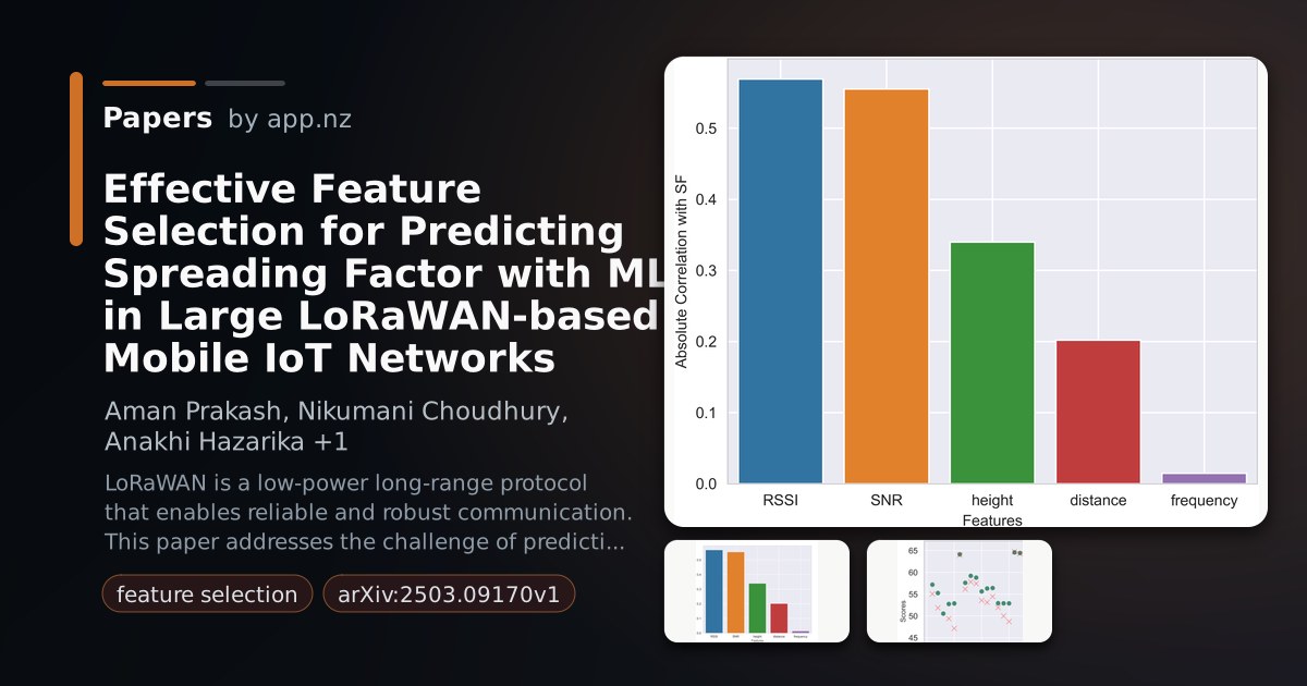 Effective Feature Selection for Predicting Spreading Factor with ML in ...