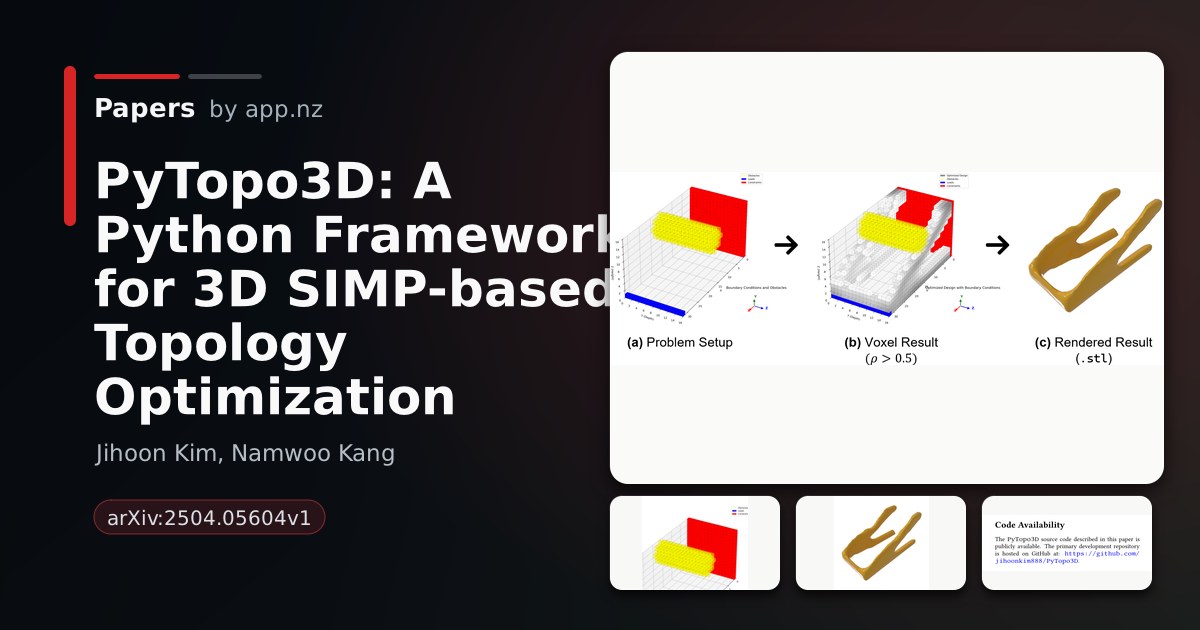 PyTopo3D: A Python Framework for 3D SIMP-based Topology Optimization ...