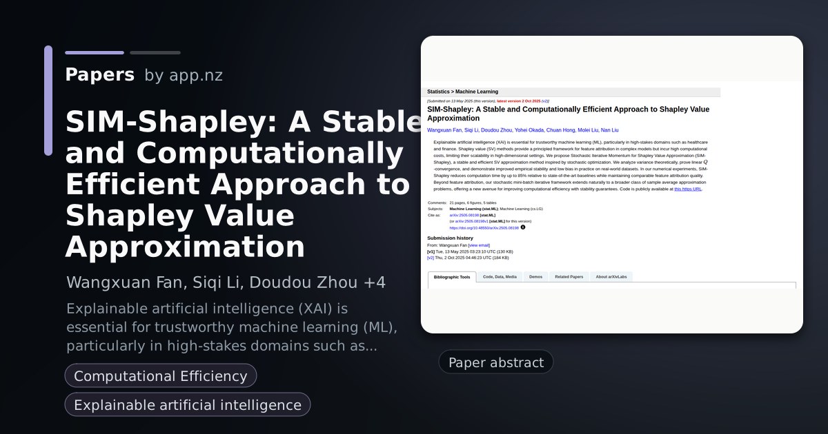 SIM-Shapley: A Stable and Computationally Efficient Approach to Shapley ...