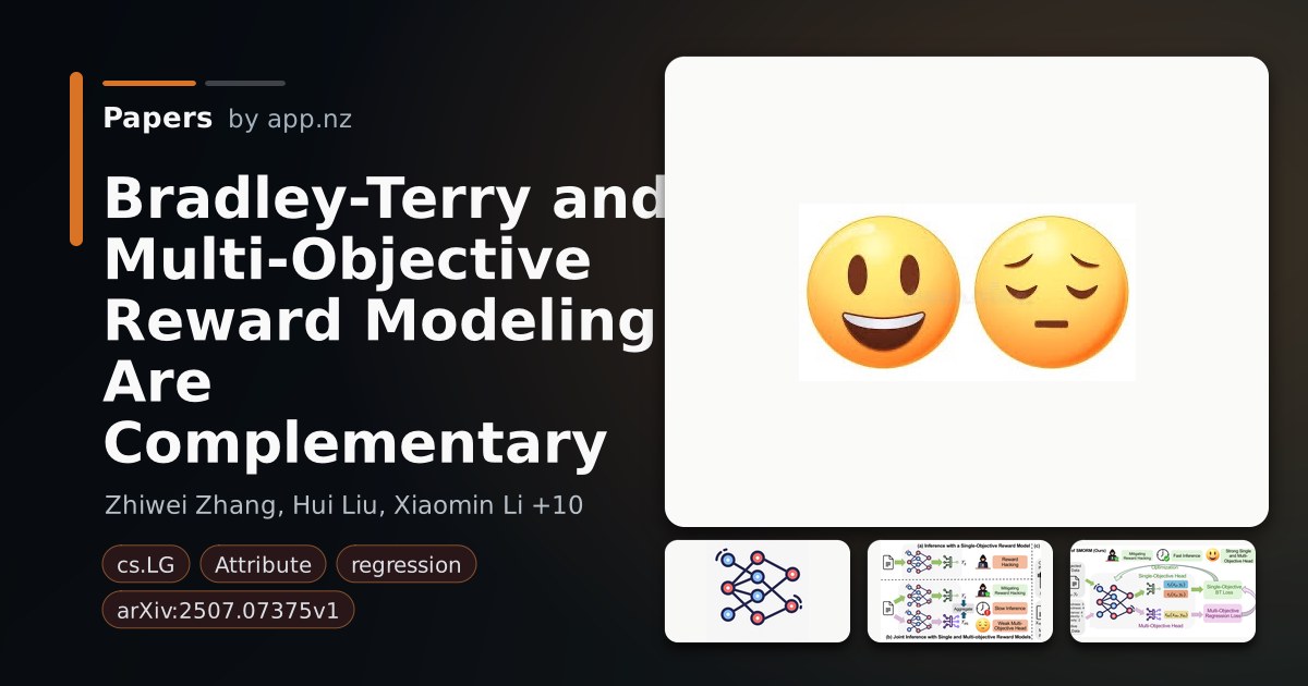 Bradley-Terry and Multi-Objective Reward Modeling Are Complementary ...