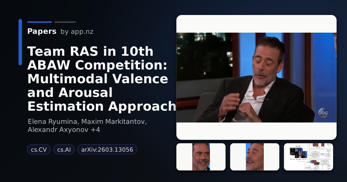 Team RAS in 10th ABAW Competition: Multimodal Valence and Arousal ...